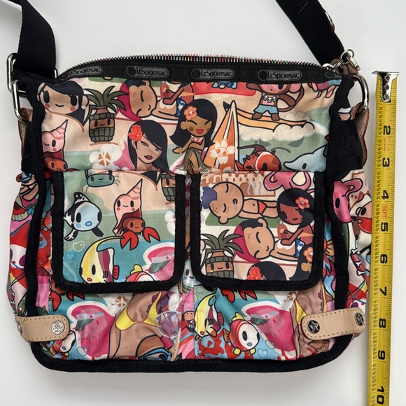 LeSportsac x Tokidoki Collab Crossbody Bag - Bambinone Spiaggia Beach Design - Picture 13 of 13